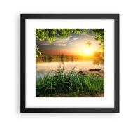 Affiche Poster 30x30cm Tableaux Image Photo pont lac Wall Art Decoration