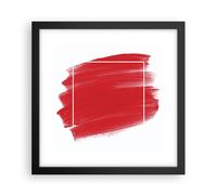 Affiche Poster 30x30cm Tableaux Image Photo Rouge Peintures Morceau Wall Art
