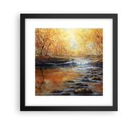 Affiche Poster 30x30cm Tableaux Image Photo ruisseau parc arbre Wall Art
