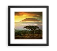 Affiche Poster 30x30cm Tableaux Image Photo Safari la faune montagne kenya Art