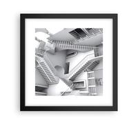 Affiche Poster 30x30cm Tableaux Image Photo Science Illusion Escaliers Wall Art