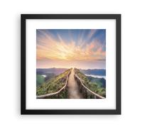 Affiche Poster 30x30cm Tableaux Image Photo Sentier Montagne Açores Wall Art