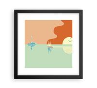 Affiche Poster 30x30cm Tableaux Image Photo Soleil Voilier Lanterne Wall Art