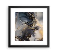 Affiche Poster 30x30cm Tableaux Image Photo Sombre Abstraction Or Wall Art
