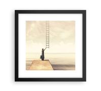 Affiche Poster 30x30cm Tableaux Image Photo Symbole Femme Échelle Wall Art