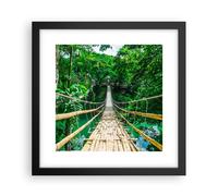 Affiche Poster 30x30cm Tableaux Image Photo trottoir arbre bois passerelle Art