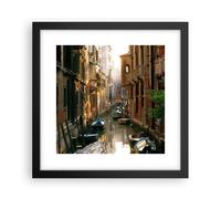 Affiche Poster 30x30cm Tableaux Image Photo Venise pont eau maison Wall Art