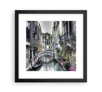 Affiche Poster 30x30cm Tableaux Image Photo Venise pont eau Wall Art Decoration