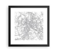 Affiche Poster 30x30cm Tableaux Image Photo Ville Carte Rome Wall Art