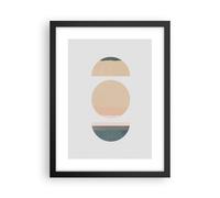 Affiche Poster 30x40cm Tableaux Image Abstraction Roue Demi-cercle Wall Art