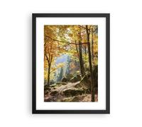 Affiche Poster 30x40cm Tableaux Image Automne montagne forêt nature Wall Art