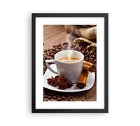 Affiche Poster 30x40cm Tableaux Image Café noir petit déjeuner chocolat Wall Art