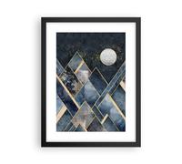 Affiche Poster 30x40cm Tableaux Image Chiffres Géométrique Montagnes Wall Art
