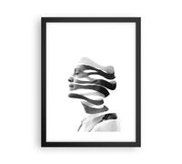 Affiche Poster 30x40cm Tableaux Image Femme Surréalisme Monochrome Wall Art