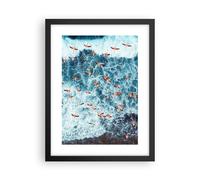 Affiche Poster 30x40cm Tableaux Image Flamants roses Caraïbes Oiseaux Wall Art