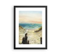 Affiche Poster 30x40cm Tableaux Image Impressionnisme Mouettes Côte Wall Art