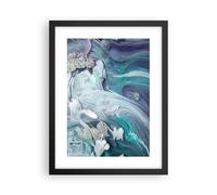 Affiche Poster 30x40cm Tableaux Image L'Abstraction En Trois Dimensions Bleu Art