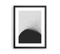 Affiche Poster 30x40cm Tableaux Image L'Abstraction Noir Et Blanc Géométrie Art