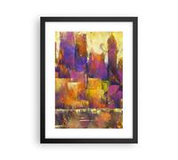Affiche Poster 30x40cm Tableaux Image L'Abstraction Ville Gratte Ciel Wall Art
