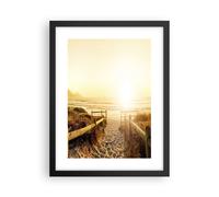 Affiche Poster 30x40cm Tableaux Image le lever du soleil vague île océan Art