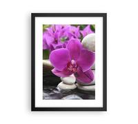 Affiche Poster 30x40cm Tableaux Image Orchidée bambou décoration spa Wall Art