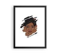 Affiche Poster 30x40cm Tableaux Image Photo Africain Moderne Portrait Wall Art