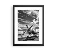 Affiche Poster 30x40cm Tableaux Image Photo An-2 Avion Noir Et Blanc Wall Art