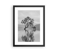 Affiche Poster 30x40cm Tableaux Image Photo Arbre Symétrie Lac Wall Art