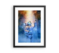 Affiche Poster 30x40cm Tableaux Image Photo Astronaute Lumière Cosmos Wall Art
