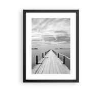 Affiche Poster 30x40cm Tableaux Image Photo Bois Pont Mer Wall Art Decoration