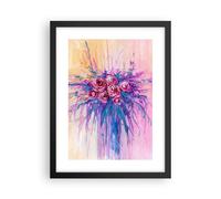 Affiche Poster 30x40cm Tableaux Image Photo Bouquet Fleurs Roses Wall Art