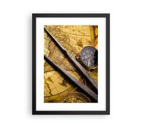 Affiche Poster 30x40cm Tableaux Image Photo Boussole aventure voyage Wall Art