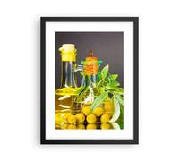 Affiche Poster 30x40cm Tableaux Image Photo Bouteille pot olive huile Wall Art