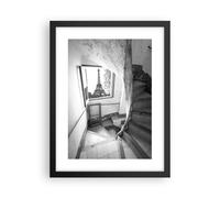 Affiche Poster 30x40cm Tableaux Image Photo Escaliers Tour Eiffel Wall Art