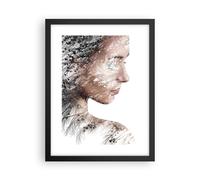 Affiche Poster 30x40cm Tableaux Image Photo Femme Double Exposition Wall Art