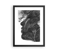 Affiche Poster 30x40cm Tableaux Image Photo Femme Ligne Art. Wall Art Decoration