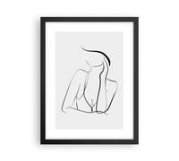 Affiche Poster 30x40cm Tableaux Image Photo Femme Lignes Minimalisme Wall Art