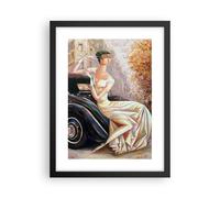 Affiche Poster 30x40cm Tableaux Image Photo femme rétro style Wall Art