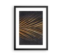 Affiche Poster 30x40cm Tableaux Image Photo Feuille Or Noir Wall Art Decoration