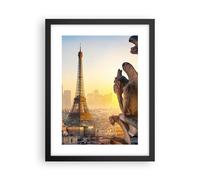 Affiche Poster 30x40cm Tableaux Image Photo Gargouilles Tour Eiffel Wall Art