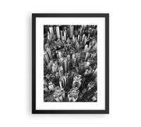 Affiche Poster 30x40cm Tableaux Image Photo Gratte Ciels Avec Montagnes Wall Art