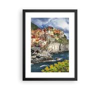 Affiche Poster 30x40cm Tableaux Image Photo Italie côte roche paysage Wall Art