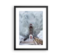 Affiche Poster 30x40cm Tableaux Image Photo Lanterne Mer Tempête Wall Art