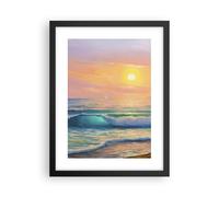 Affiche Poster 30x40cm Tableaux Image Photo mer vague rivage Wall Art Decoration