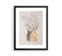 Affiche Poster 30x40cm Tableaux Image Photo Mode Femme Dessin Wall Art