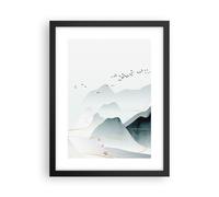Affiche Poster 30x40cm Tableaux Image Photo Montagnes Oiseaux Moderne Wall Art