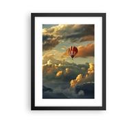 Affiche Poster 30x40cm Tableaux Image Photo nuages ballon vol Wall Art