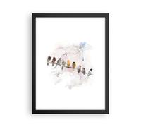 Affiche Poster 30x40cm Tableaux Image Photo Oiseaux Canaries Branche Wall Art