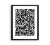 Affiche Poster 30x40cm Tableaux Image Photo Op Art. Noir Blanc Wall Art
