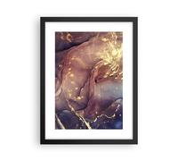 Affiche Poster 30x40cm Tableaux Image Photo Pierre Or Marbre Wall Art Decoration